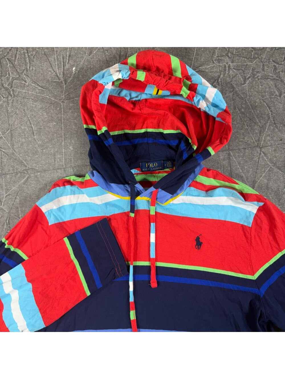 Ralph Lauren Sweater Men's M Longsleeve Hoodie Stripe